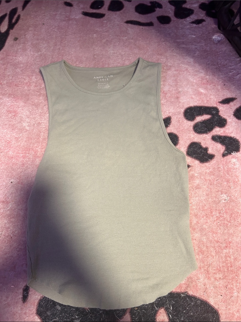 American Eagle Outfitters Sage Ribbed Tank